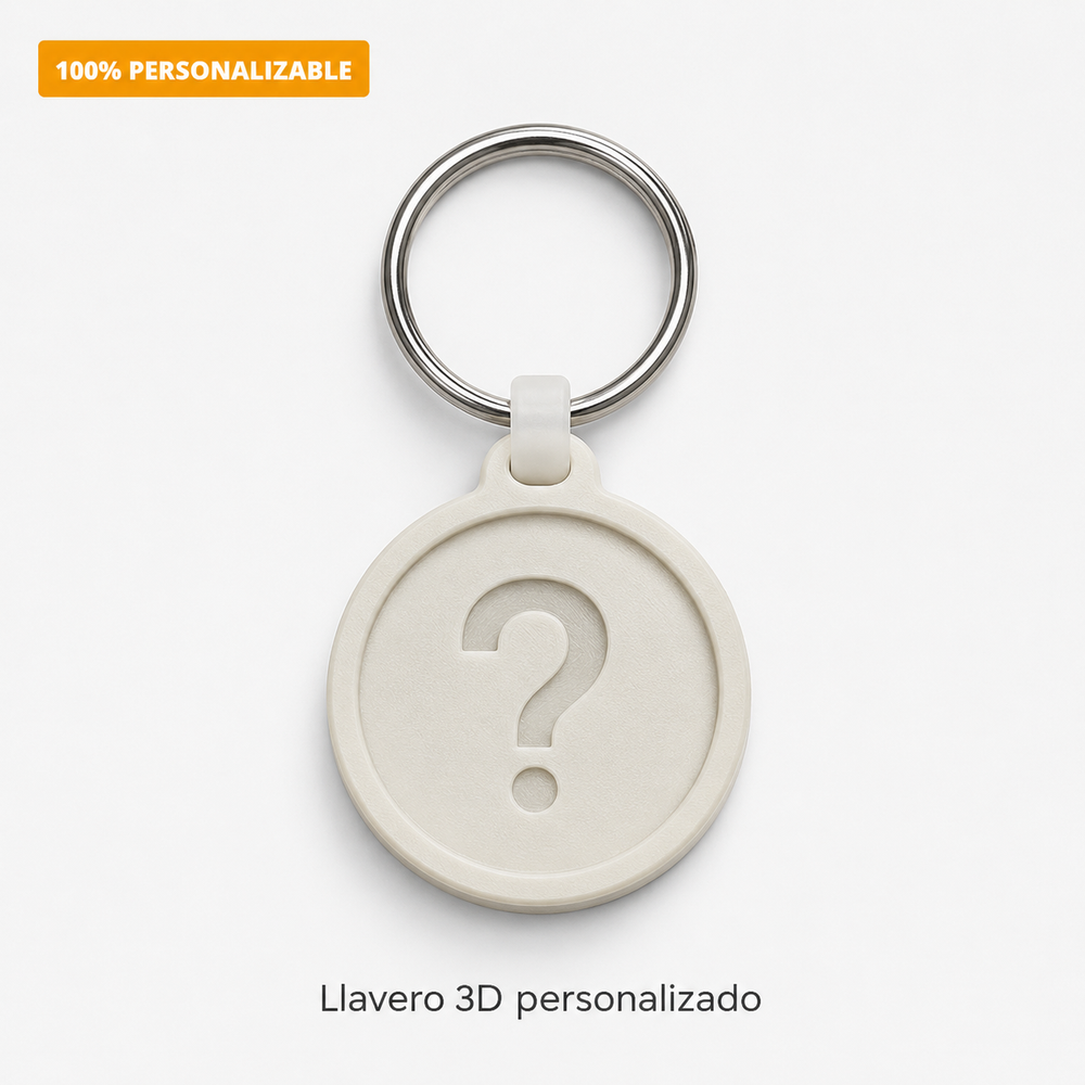 Llavero personalizado en 3D creado a partir de una fotografía