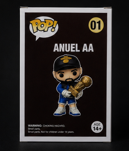 Caja de la figura 3D de ANUEL AA, vista trasera