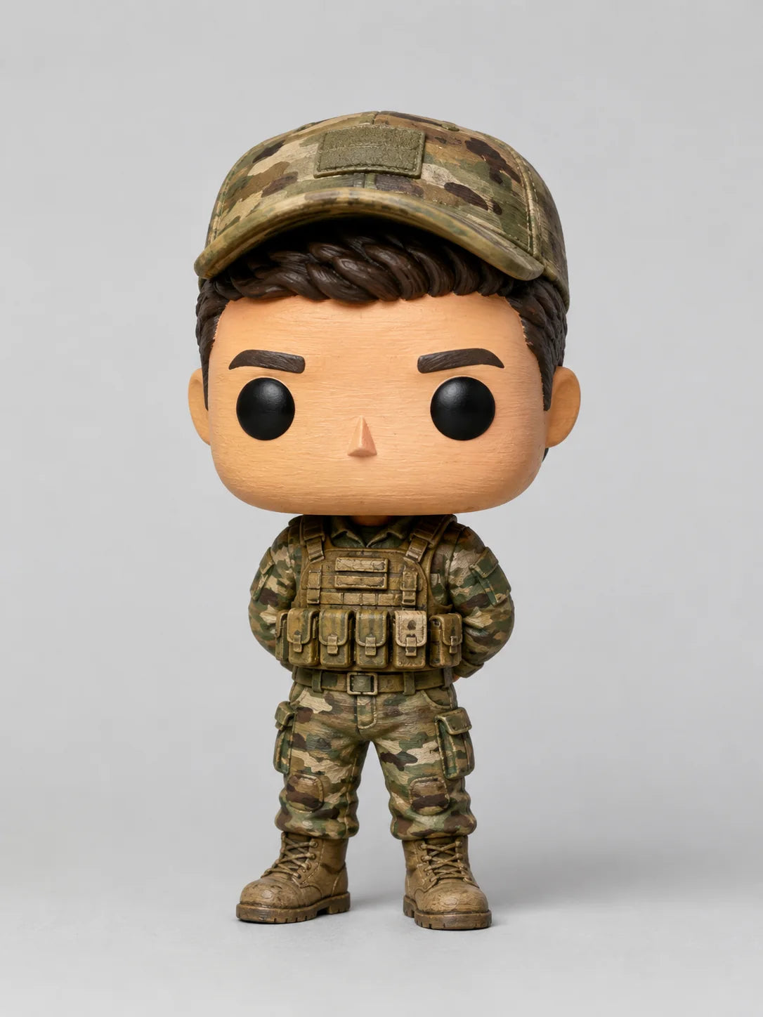Two custom 3D figures viewed from behind